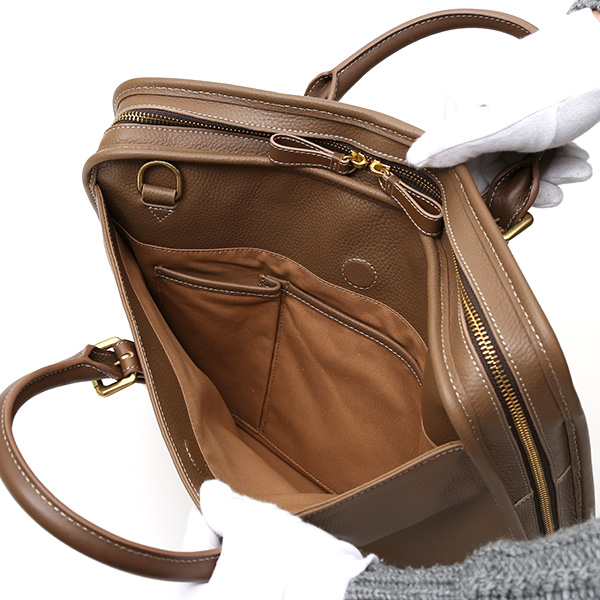  ブリーフケース メンズ ベージュ 肌色 本革 レザー ビジネスバッグ 薄マチ レディース 革 ショルダー付き バッグ カバン 鞄 薄い 小ぶり fetia(フェティア)