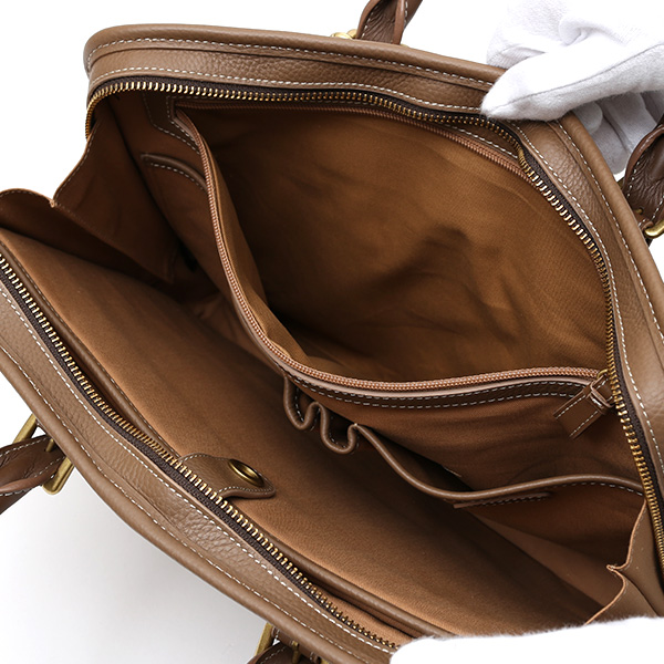  ブリーフケース メンズ ベージュ 肌色 本革 レザー ビジネスバッグ 薄マチ レディース 革 ショルダー付き バッグ カバン 鞄 薄い 小ぶり fetia(フェティア)