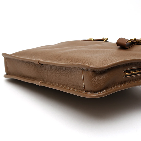  ブリーフケース メンズ ベージュ 肌色 本革 レザー ビジネスバッグ 薄マチ レディース 革 ショルダー付き バッグ カバン 鞄 薄い 小ぶり fetia(フェティア)