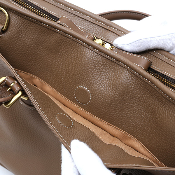  ブリーフケース メンズ ベージュ 肌色 本革 レザー ビジネスバッグ 薄マチ レディース 革 ショルダー付き バッグ カバン 鞄 薄い 小ぶり fetia(フェティア)