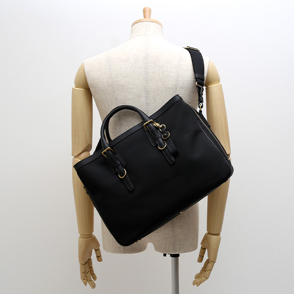  ブリーフケース メンズ ナイロン ビジネスバッグ ブラック 黒 黒色 軽量 本革 レディース レザー ショルダー付き 鞄 高級 高品質 シンプル fetia(フェティア)