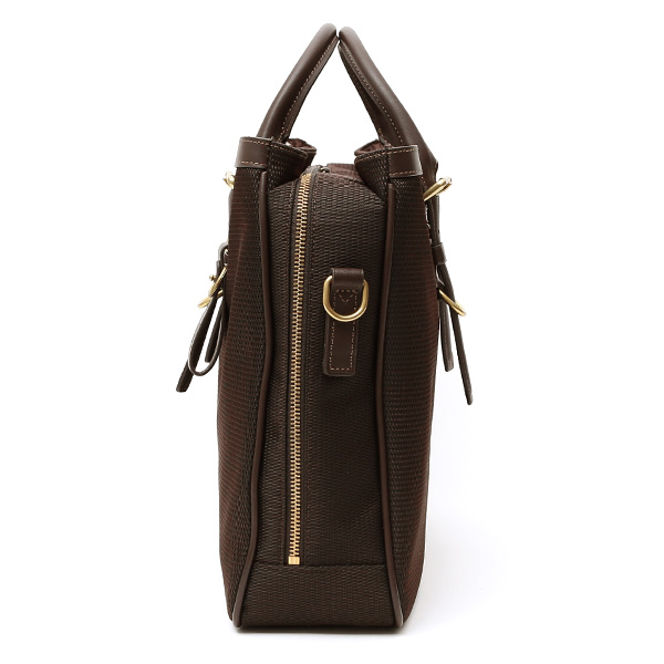 ブリーフケース メンズ ナイロン ビジネスバッグ ダークブラウン ブラウン 茶 茶色 軽量 本革 レディース レザー ショルダー付き 鞄 高級 高品質 シンプル fetia(フェティア)