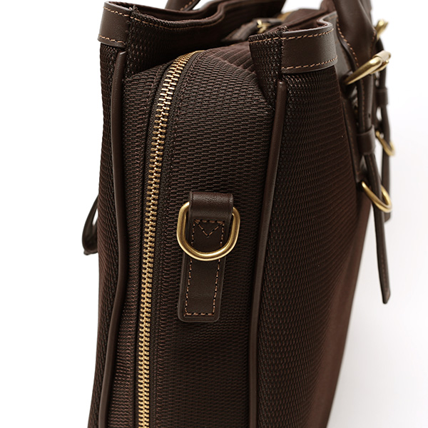 ブリーフケース メンズ ナイロン ビジネスバッグ ダークブラウン ブラウン 茶 茶色 軽量 本革 レディース レザー ショルダー付き 鞄 高級 高品質 シンプル fetia(フェティア)