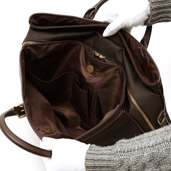 ブリーフケース メンズ ナイロン ビジネスバッグ ダークブラウン ブラウン 茶 茶色 軽量 本革 レディース レザー ショルダー付き 鞄 高級 高品質 シンプル fetia(フェティア)