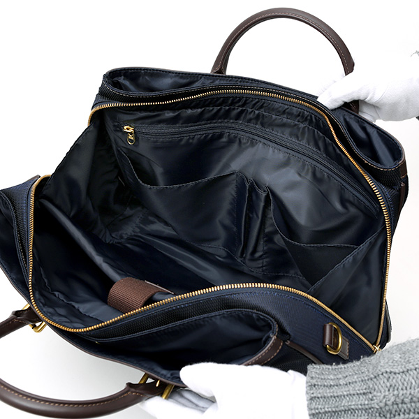  ブリーフケース メンズ ナイロン ビジネスバッグ ブルー ネイビー 青色 軽量 本革 レディース レザー ショルダー付き 鞄 高級 高品質 シンプル fetia(フェティア)
