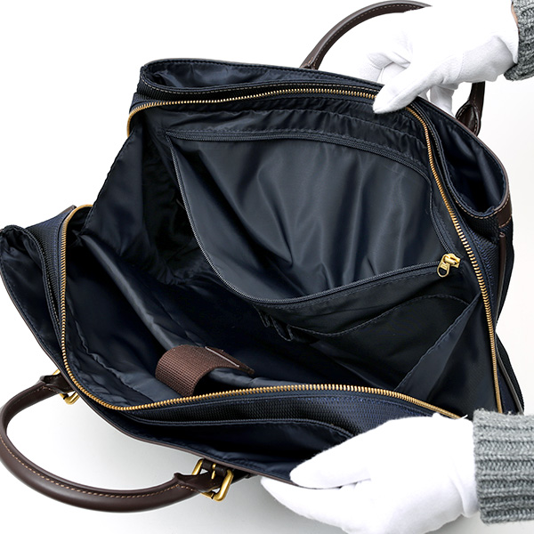  ブリーフケース メンズ ナイロン ビジネスバッグ ブルー ネイビー 青色 軽量 本革 レディース レザー ショルダー付き 鞄 高級 高品質 シンプル fetia(フェティア)