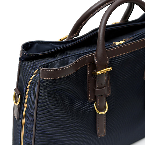  ブリーフケース メンズ ナイロン ビジネスバッグ ブルー ネイビー 青色 軽量 本革 レディース レザー ショルダー付き 鞄 高級 高品質 シンプル fetia(フェティア)