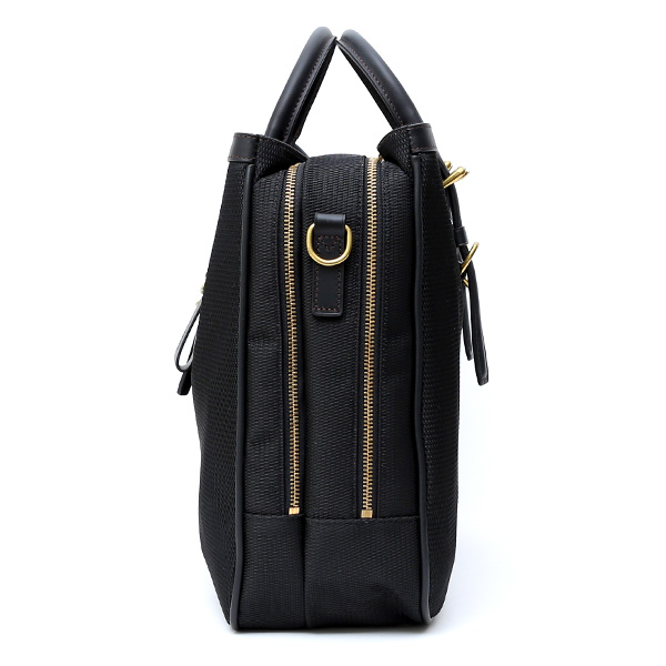  ビジネスバッグ メンズ ショルダー付き ブラック 黒 黒色 大容量 ブリーフケース ナイロン 軽量 本革 レザー 出張 カバン 鞄 高品質 大人 fetia(フェティア)