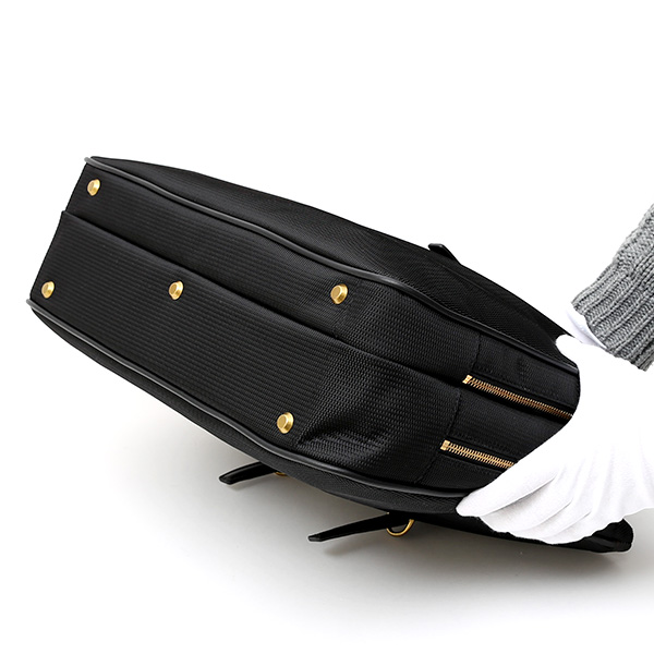  ビジネスバッグ メンズ ショルダー付き ブラック 黒 黒色 大容量 ブリーフケース ナイロン 軽量 本革 レザー 出張 カバン 鞄 高品質 大人 fetia(フェティア)