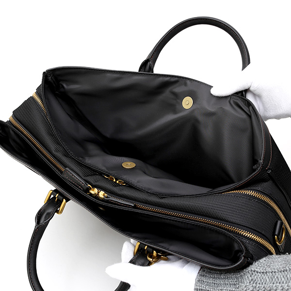  ビジネスバッグ メンズ ショルダー付き ブラック 黒 黒色 大容量 ブリーフケース ナイロン 軽量 本革 レザー 出張 カバン 鞄 高品質 大人 fetia(フェティア)