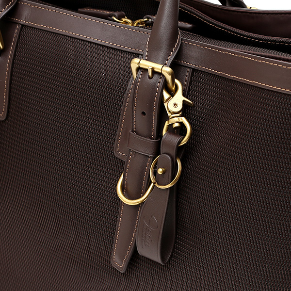 ビジネスバッグ メンズ ショルダー付き ダークブラウン ブラウン 茶 茶色 大容量 ブリーフケース ナイロン 軽量 本革 レザー 出張 カバン 鞄 高品質 大人 fetia(フェティア)