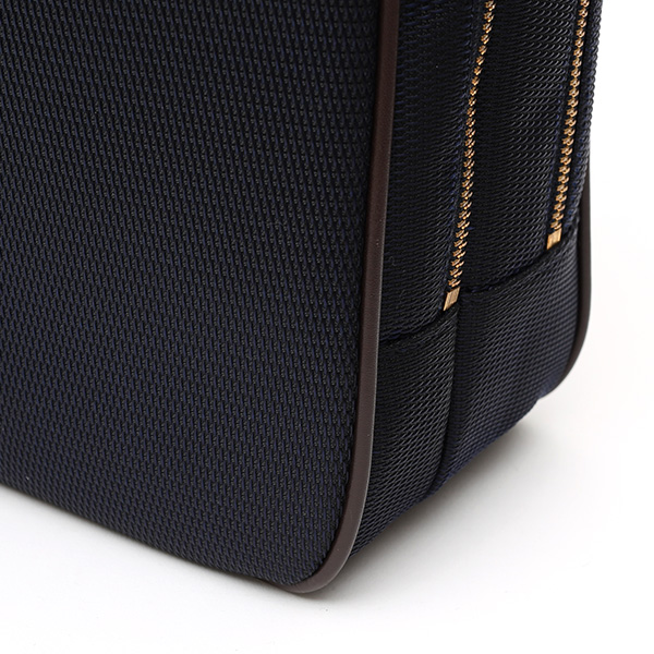  ビジネスバッグ メンズ ショルダー付き ブルー ネイビー 青色 大容量 ブリーフケース ナイロン 軽量 本革 レザー 出張 カバン 鞄 高品質 大人 fetia(フェティア)