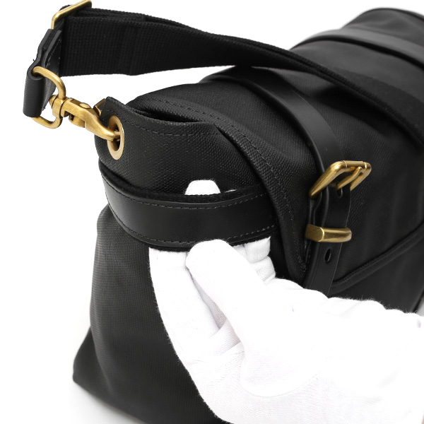 ショルダーバッグ ミニ メンズ レディース 本革 レザー ブラック 黒 黒色 日本 ブランド かわいい おしゃれ 斜めがけ 軽い 小さめ キャンバス 帆布 fetia(フェティア)