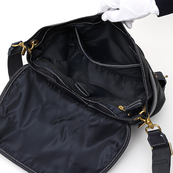 ショルダーバッグ ミニ メンズ レディース 本革 レザー ブルー ネイビー 青色 日本 ブランド かわいい おしゃれ 斜めがけ 軽い 小さめ キャンバス 帆布 fetia(フェティア)