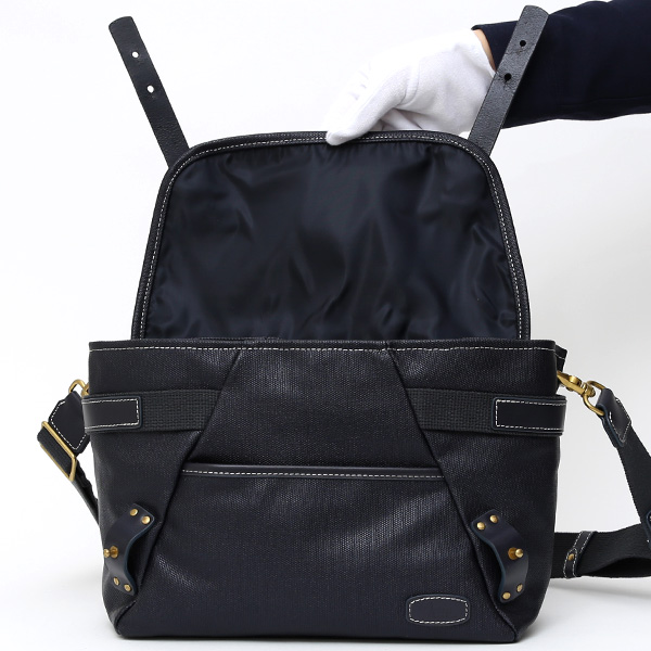 ショルダーバッグ ミニ メンズ レディース 本革 レザー ブルー ネイビー 青色 日本 ブランド かわいい おしゃれ 斜めがけ 軽い 小さめ キャンバス 帆布 fetia(フェティア)