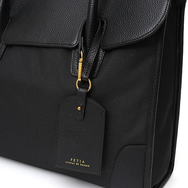  ビジネスバッグ メンズ レディース ブリーフケース 本革 レザー ブラック 黒 黒色 トートバッグ ビジネスバッグ 肩掛け ハンドル 長い fetia(フェティア)