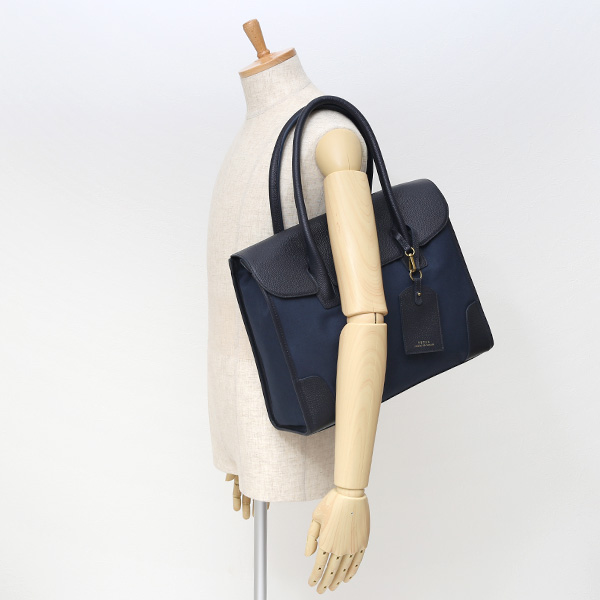  ビジネスバッグ メンズ レディース ブリーフケース 本革 レザー ブルー ネイビー 青色 トートバッグ ビジネスバッグ 肩掛け ハンドル 長い fetia(フェティア)