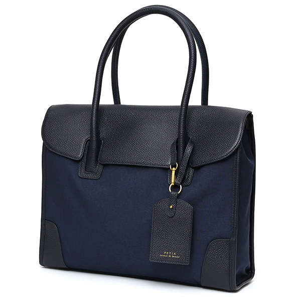  ビジネスバッグ メンズ レディース ブリーフケース 本革 レザー ブルー ネイビー 青色 トートバッグ ビジネスバッグ 肩掛け ハンドル 長い fetia(フェティア)