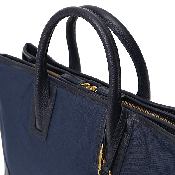  ブリーフケース メンズ 本革 レザー ビジネスバッグ ブルー ネイビー 青色 ショルダー付き 上品 上質 高級 カバン ドレス 鞄 fetia(フェティア)