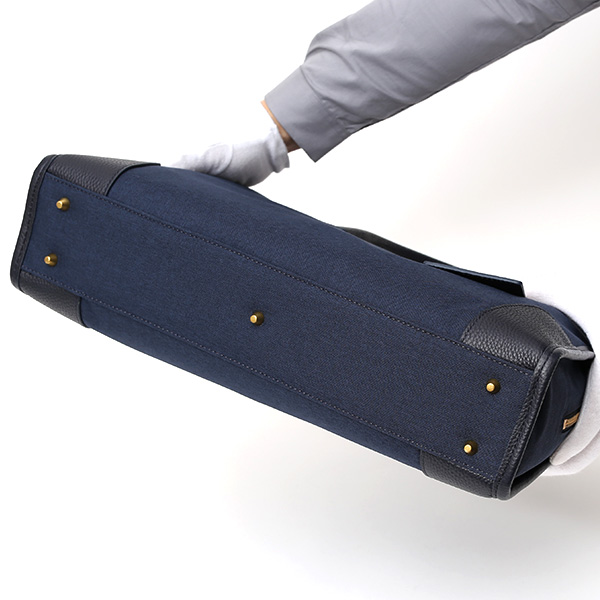  ブリーフケース メンズ 本革 レザー ビジネスバッグ ブルー ネイビー 青色 ショルダー付き 上品 上質 高級 カバン ドレス 鞄 fetia(フェティア)