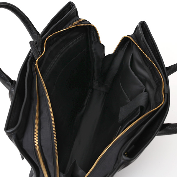  ビジネスバッグ メンズ ブリーフケース ブラック 黒 黒色 ショルダー付き 大容量 大きめ 大きい 出張 軽量 本革 レザー 高級 fetia(フェティア)