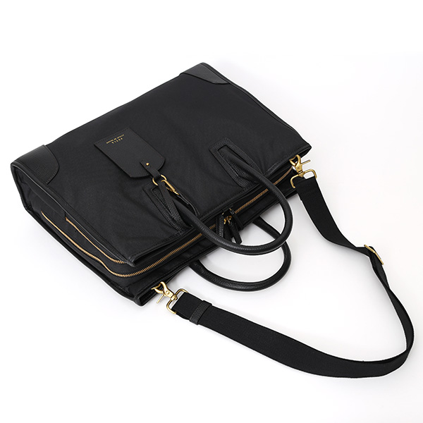  ビジネスバッグ メンズ ブリーフケース ブラック 黒 黒色 ショルダー付き 大容量 大きめ 大きい 出張 軽量 本革 レザー 高級 fetia(フェティア)