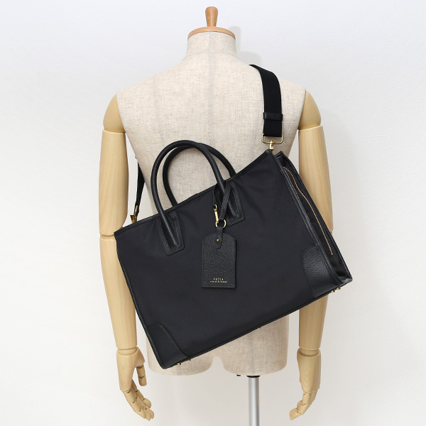  ビジネスバッグ メンズ ブリーフケース ブラック 黒 黒色 ショルダー付き 大容量 大きめ 大きい 出張 軽量 本革 レザー 高級 fetia(フェティア)