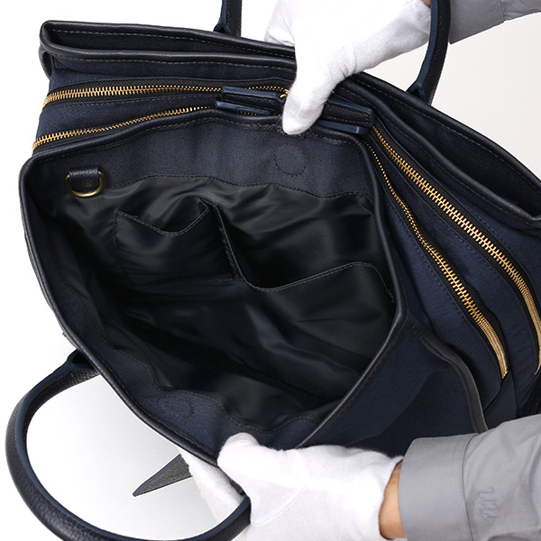  ビジネスバッグ メンズ ブリーフケース ブルー ネイビー 青色 ショルダー付き 大容量 大きめ 大きい 出張 軽量 本革 レザー 高級 fetia(フェティア)