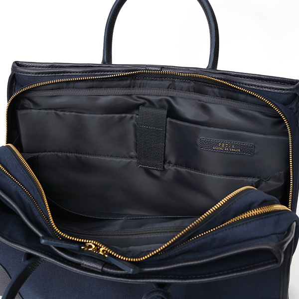  ビジネスバッグ メンズ ブリーフケース ブルー ネイビー 青色 ショルダー付き 大容量 大きめ 大きい 出張 軽量 本革 レザー 高級 fetia(フェティア)