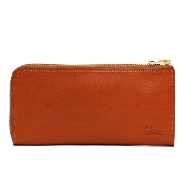 fetia(フェティア) ヒオナシリーズ ラウンドジップ レザー ロングウォレット 長財布 ブラウン