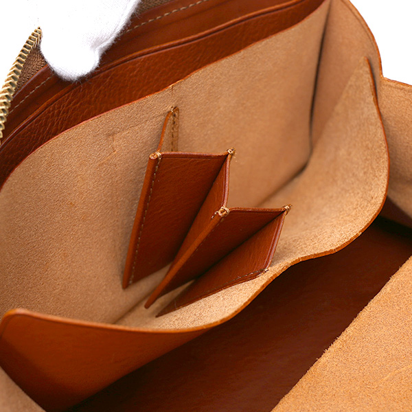  長財布 メンズ ラウンドファスナー 財布 本革 レザー ブラウン 茶 茶色 ブランド 小銭入れあり レディース fetia(フェティア) ヒオナシリーズ(Hiona Series)