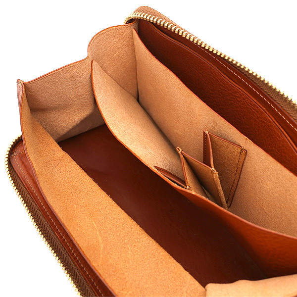  長財布 メンズ ラウンドファスナー 財布 本革 レザー ブラウン 茶 茶色 ブランド 小銭入れあり レディース fetia(フェティア) ヒオナシリーズ(Hiona Series)