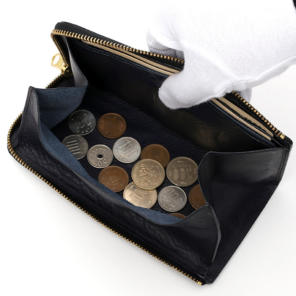  長財布 メンズ ラウンドファスナー 財布 本革 レザー ブルー ネイビー 青色 ブランド 小銭入れあり レディース fetia(フェティア) ヒオナシリーズ(Hiona Series)