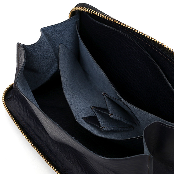  長財布 メンズ ラウンドファスナー 財布 本革 レザー ブルー ネイビー 青色 ブランド 小銭入れあり レディース fetia(フェティア) ヒオナシリーズ(Hiona Series)