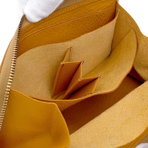  長財布 メンズ ラウンドファスナー 財布 本革 レザー イエロー 黄色 ブランド 小銭入れあり レディース fetia(フェティア) ヒオナシリーズ(Hiona Series)