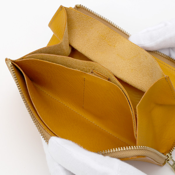  長財布 メンズ ラウンドファスナー 財布 本革 レザー イエロー 黄色 ブランド 小銭入れあり レディース fetia(フェティア) ヒオナシリーズ(Hiona Series)