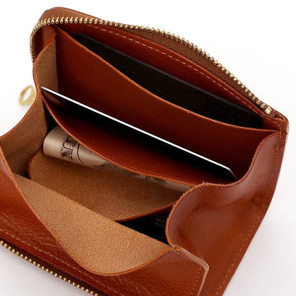  コインケース メンズ 小銭入れ ブラウン 茶 茶色 カード入れあり パスケース 本革 レザー ファスナー 財布 大容量 レディース 革 サイフ fetia(フェティア)