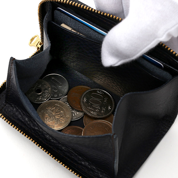  コインケース メンズ 小銭入れ ブルー ネイビー 青色 カード入れあり パスケース 本革 レザー ファスナー 財布 大容量 レディース 革 サイフ fetia(フェティア)