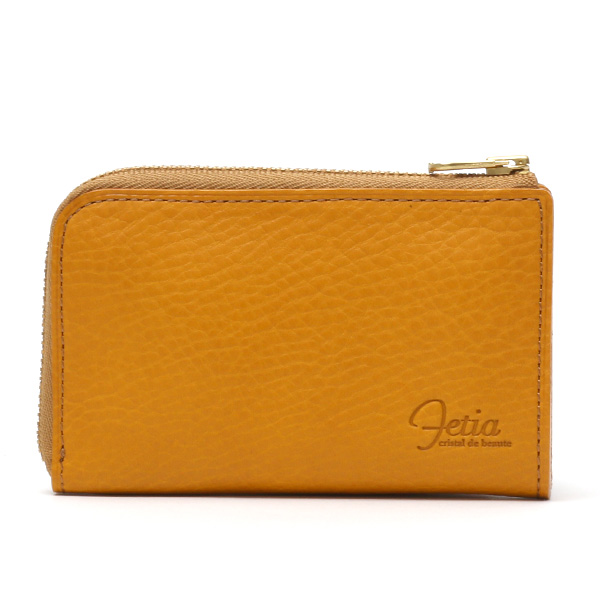 fetia(フェティア) ヒオナシリーズ レザー コインケース 小銭入れ イエロー