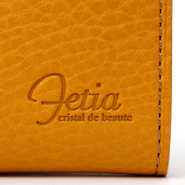 コインケース メンズ 小銭入れ イエロー 黄色 カード入れあり パスケース 本革 レザー ファスナー 財布 大容量 レディース 革 サイフ fetia(フェティア)