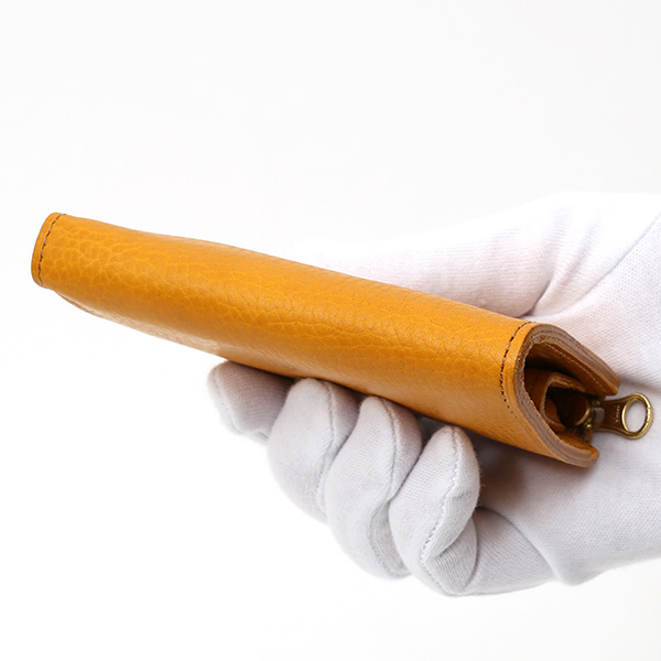 コインケース メンズ 小銭入れ イエロー 黄色 カード入れあり パスケース 本革 レザー ファスナー 財布 大容量 レディース 革 サイフ fetia(フェティア)