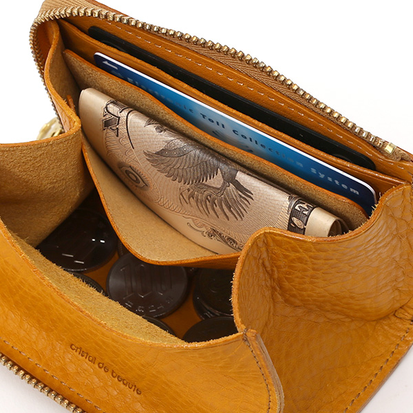 コインケース メンズ 小銭入れ イエロー 黄色 カード入れあり パスケース 本革 レザー ファスナー 財布 大容量 レディース 革 サイフ fetia(フェティア)