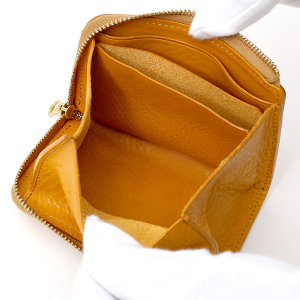 コインケース メンズ 小銭入れ イエロー 黄色 カード入れあり パスケース 本革 レザー ファスナー 財布 大容量 レディース 革 サイフ fetia(フェティア)