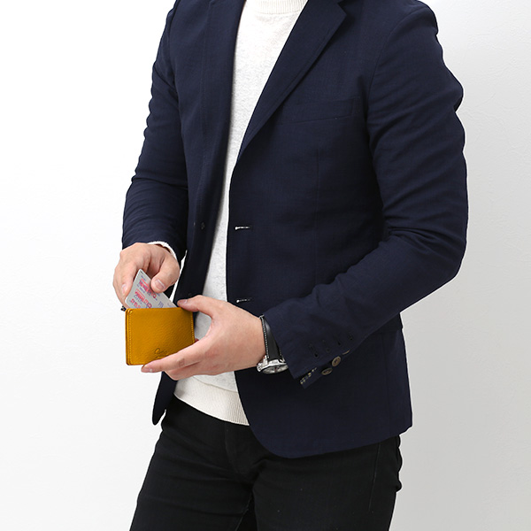  定期入れ 本革 パスケース イエロー 黄色 メンズ レディース カードケース 革 レザー 名刺入れ カード入れ 定期ケース icカード fetia(フェティア) ヒオナシリーズ(Hiona Series)