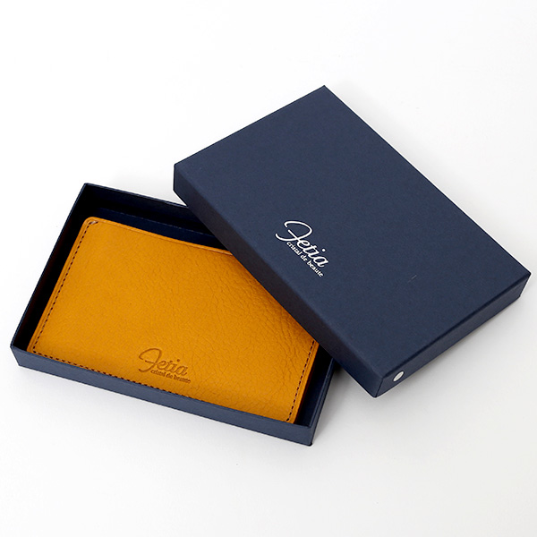  定期入れ 本革 パスケース イエロー 黄色 メンズ レディース カードケース 革 レザー 名刺入れ カード入れ 定期ケース icカード fetia(フェティア) ヒオナシリーズ(Hiona Series)