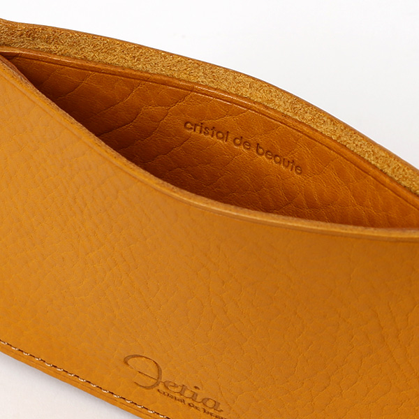  定期入れ 本革 パスケース イエロー 黄色 メンズ レディース カードケース 革 レザー 名刺入れ カード入れ 定期ケース icカード fetia(フェティア) ヒオナシリーズ(Hiona Series)