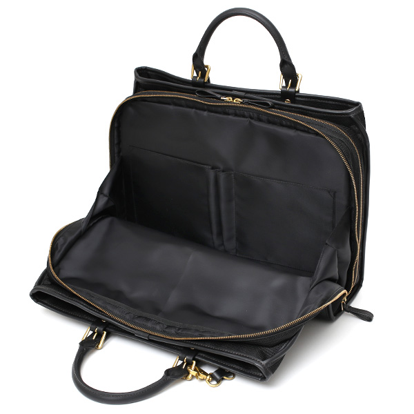  ブリーフケース メンズ 本革 ブランド ブラック 黒 黒色 ビジネスバッグ レディース ショルダー付き 軽量 A4 上品 シンプル 上質 ナイロン 出張 高級 レザー カバン ドレス 鞄 撥水性あり fetia(フェティア) ティアレシリーズ(Tiare Series)