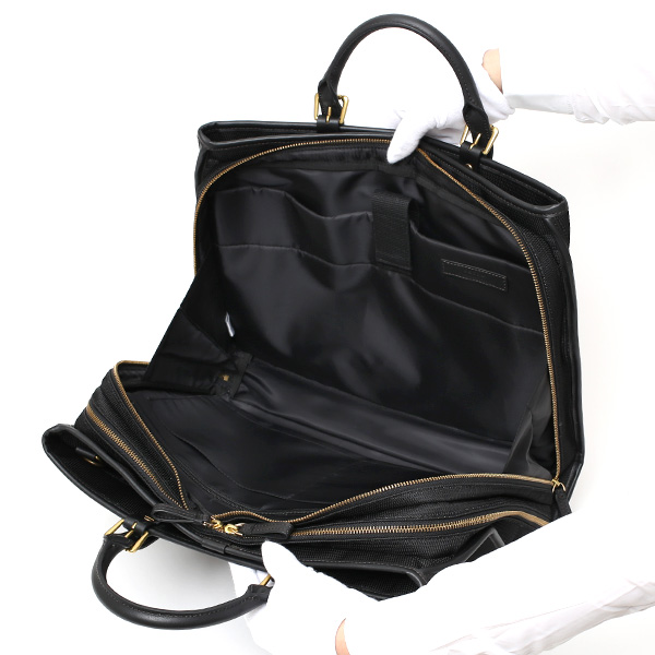  ブリーフケース メンズ 本革 ブランド ブラック 黒 黒色 ビジネスバッグ レディース ショルダー付き 軽量 A4 上品 シンプル 上質 ナイロン 出張 高級 レザー カバン ドレス 鞄 撥水性あり fetia(フェティア) ティアレシリーズ(Tiare Series)