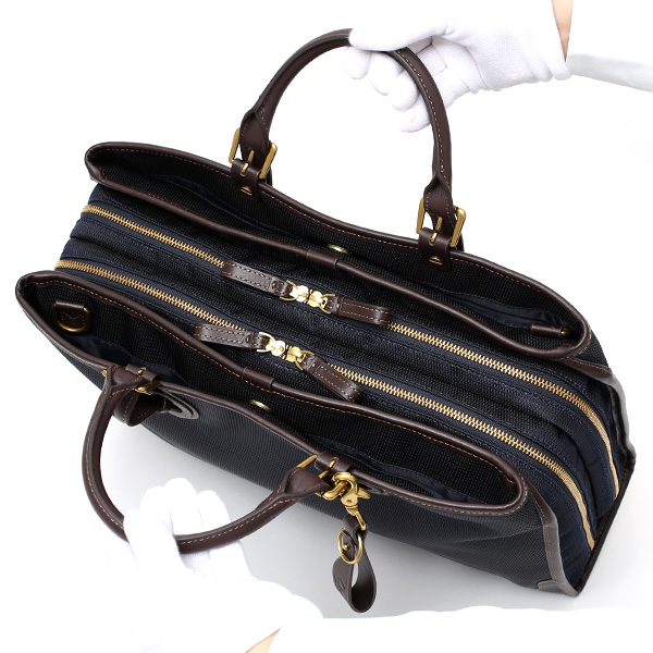  ブリーフケース メンズ 本革 ブランド ブルー ネイビー 青色 ビジネスバッグ レディース ショルダー付き 軽量 A4 上品 シンプル 上質 ナイロン 出張 高級 レザー カバン ドレス 鞄 撥水性あり fetia(フェティア) ティアレシリーズ(Tiare Series)