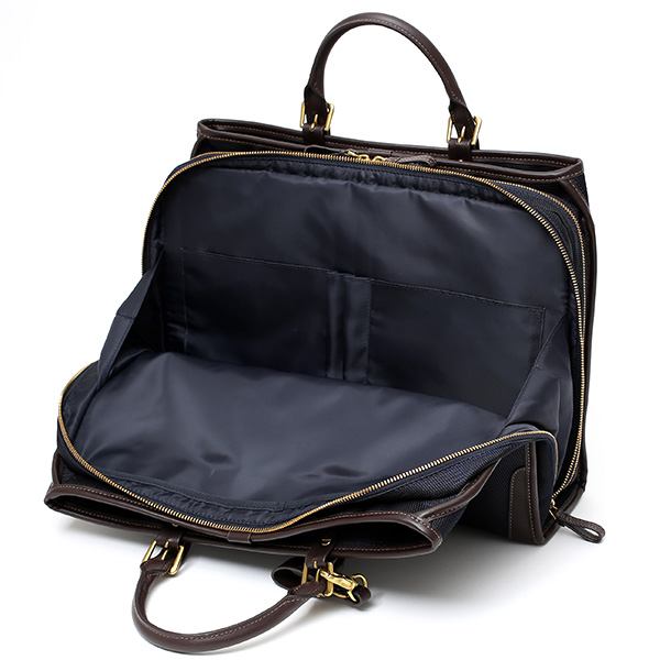  ブリーフケース メンズ 本革 ブランド ブルー ネイビー 青色 ビジネスバッグ レディース ショルダー付き 軽量 A4 上品 シンプル 上質 ナイロン 出張 高級 レザー カバン ドレス 鞄 撥水性あり fetia(フェティア) ティアレシリーズ(Tiare Series)